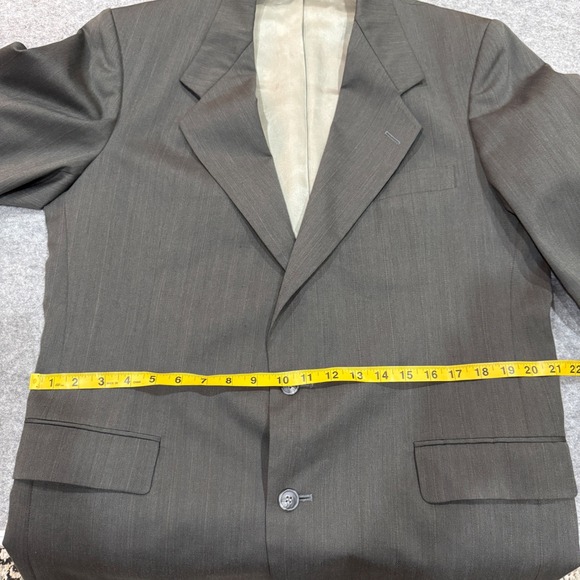 Hardwick Clothes Mens 42L Grey Pinstripe Suit Jacket Blazer Crafted‎ in USA - Picture 13 of 15